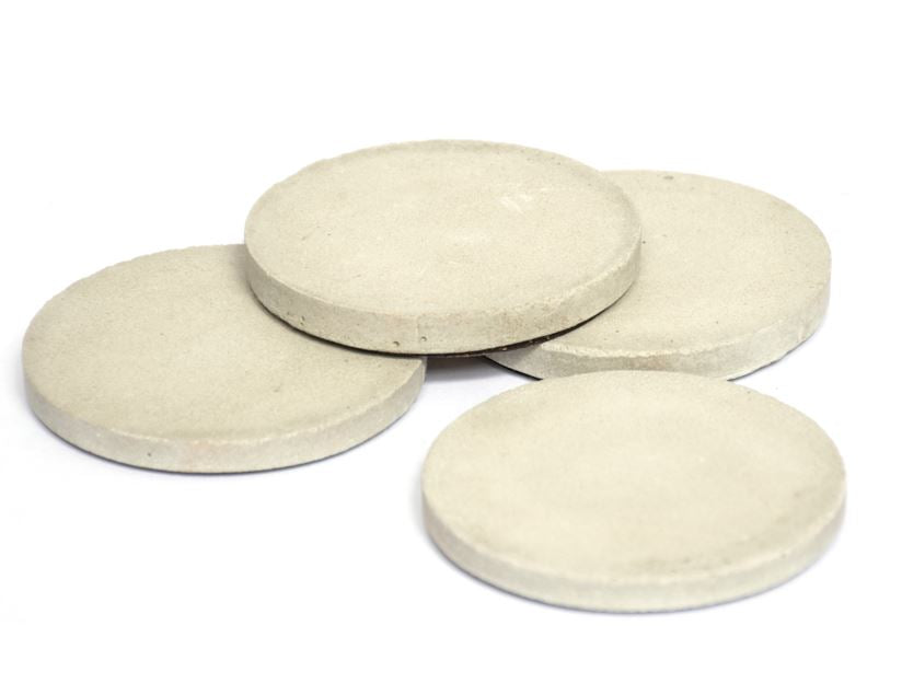 Coasters redondos concreto natural (Set de 4)