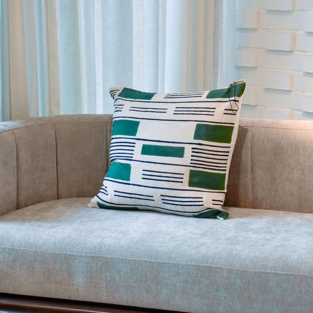 Cojín Rectángulos Verdes