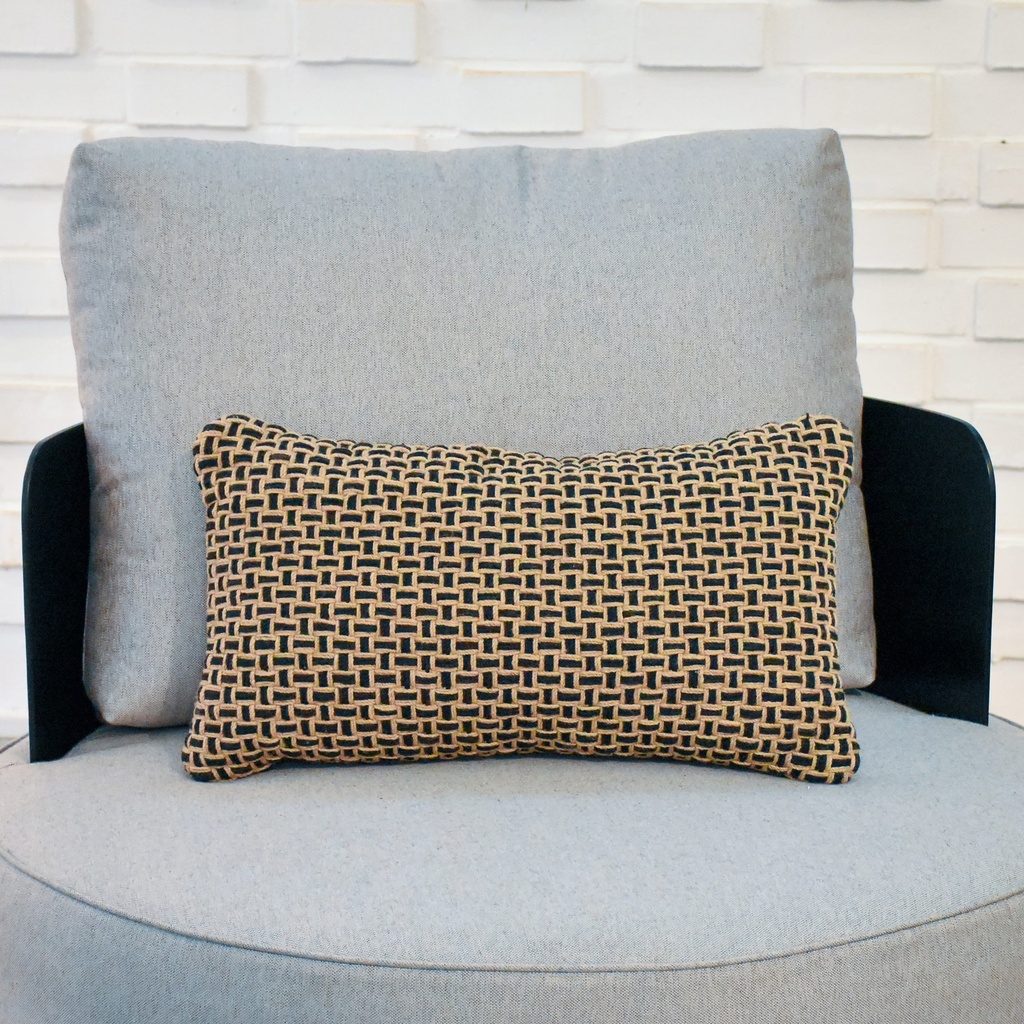 Cojín Tejido riñonera  Negro con café