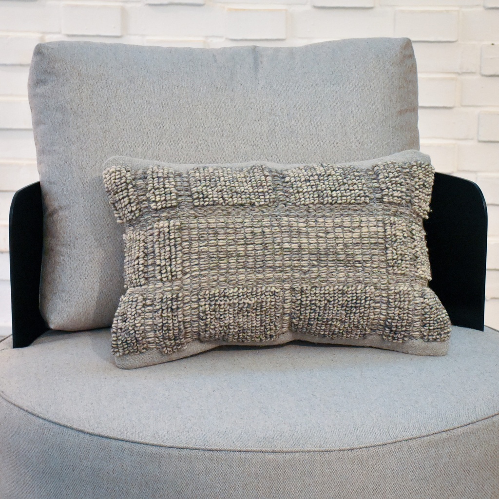 Cojín Lana Gris Riñonera