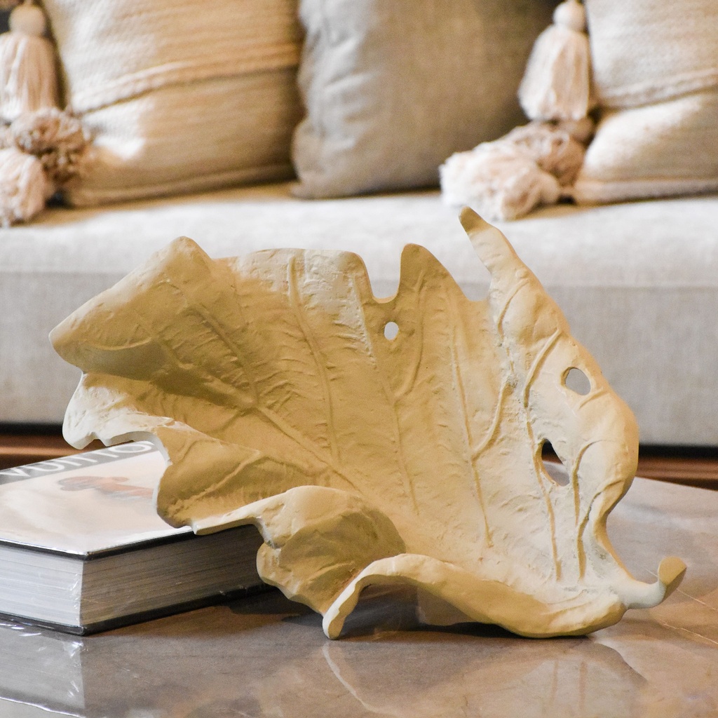 Hoja Decorativa de Cerámica