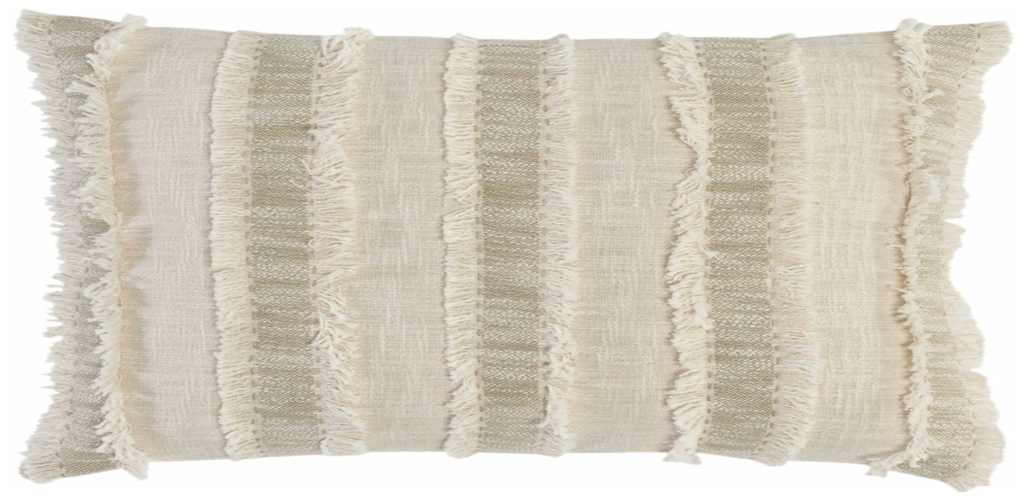 Riñonera Flecos Beige