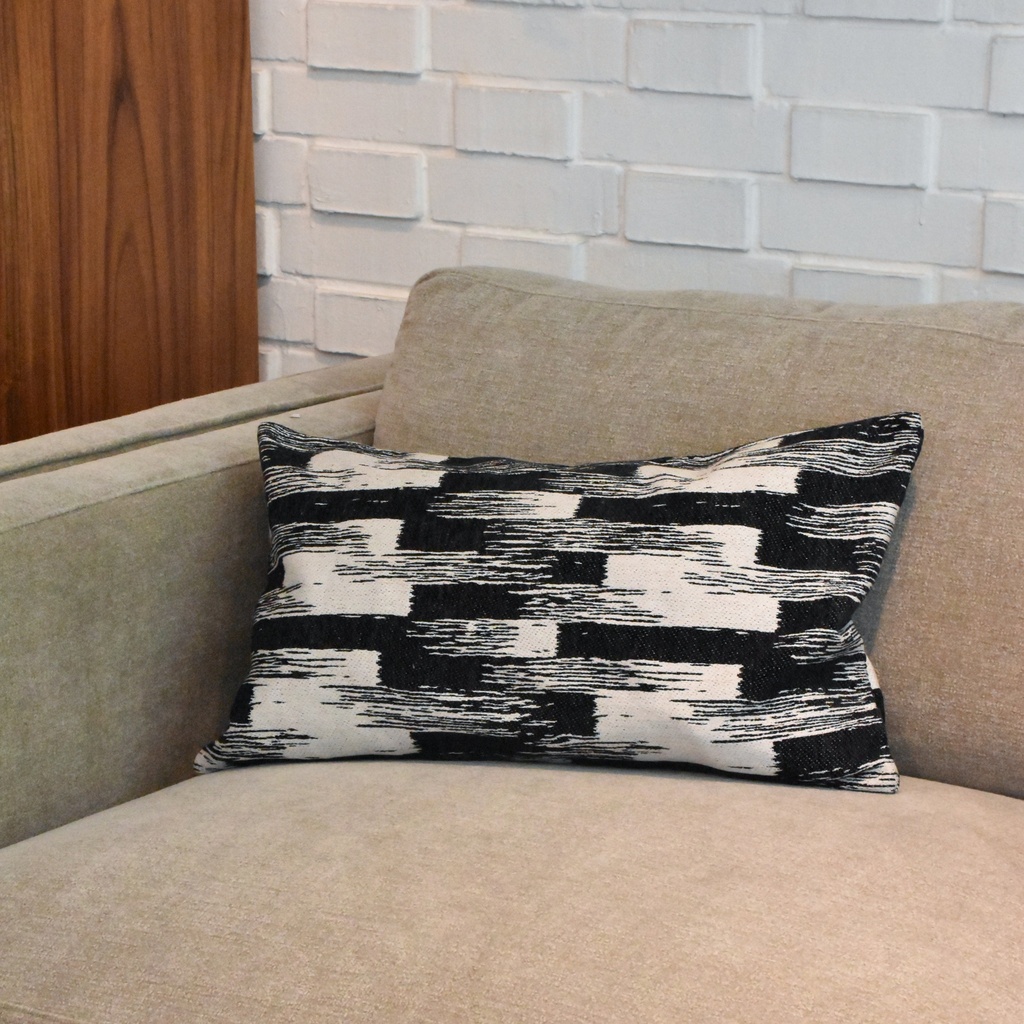 Riñonera Blanco y  Negro Rayado