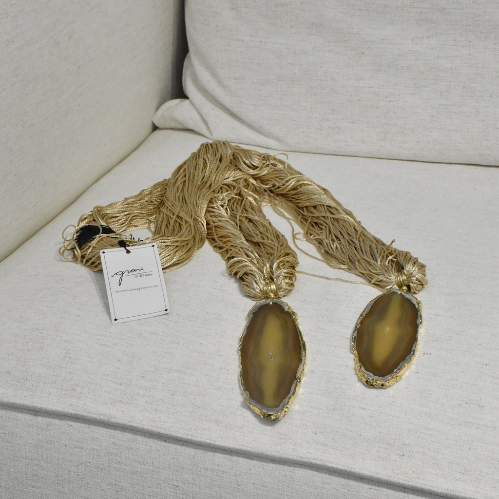 Collar Besh de Hilos y Piedra de Agata