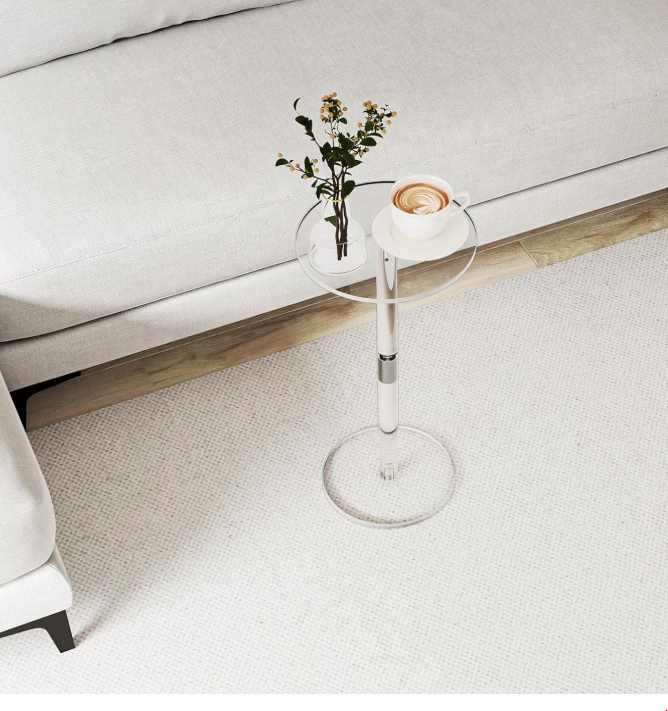 Side table acrílico base plana