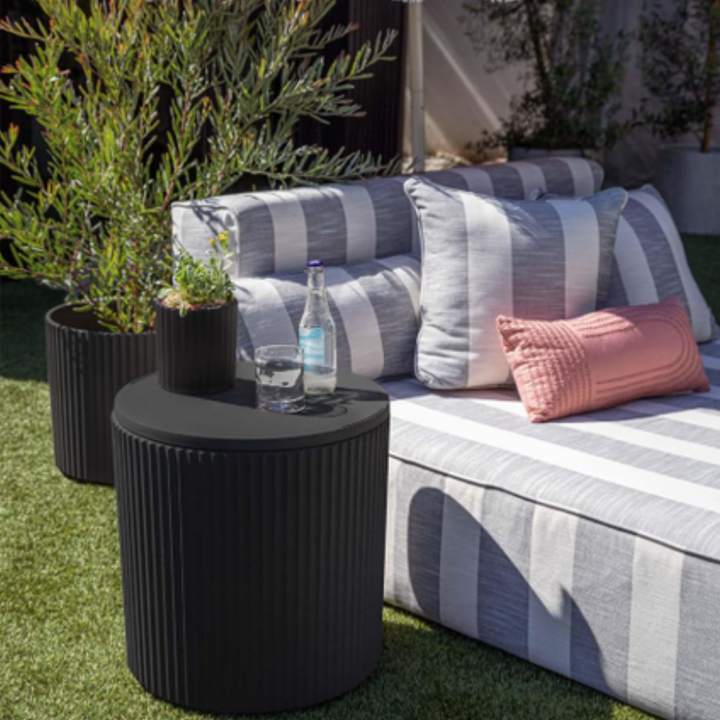 Side Table Ranurada 2 en 1