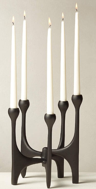 Candelero Formas Cónicas Negro