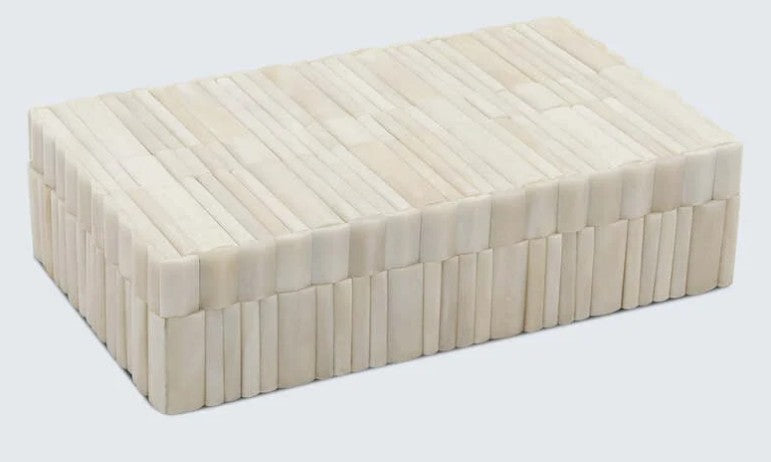 Caja Decorativa con Patron de Marfil Hecha a Mano