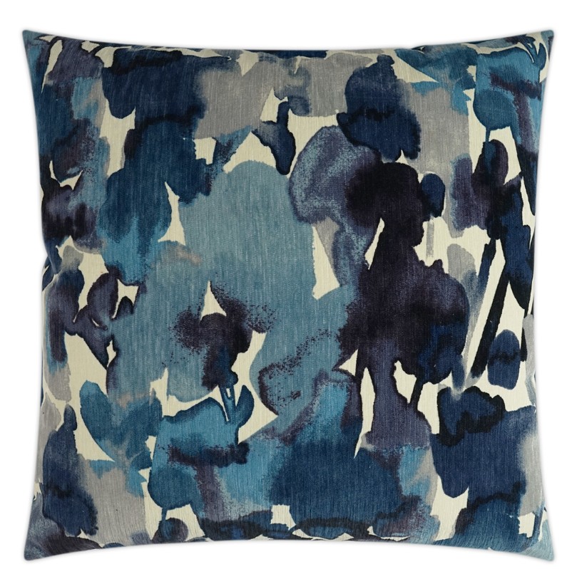 Cojin cuadrado Aquarelle Indigo 