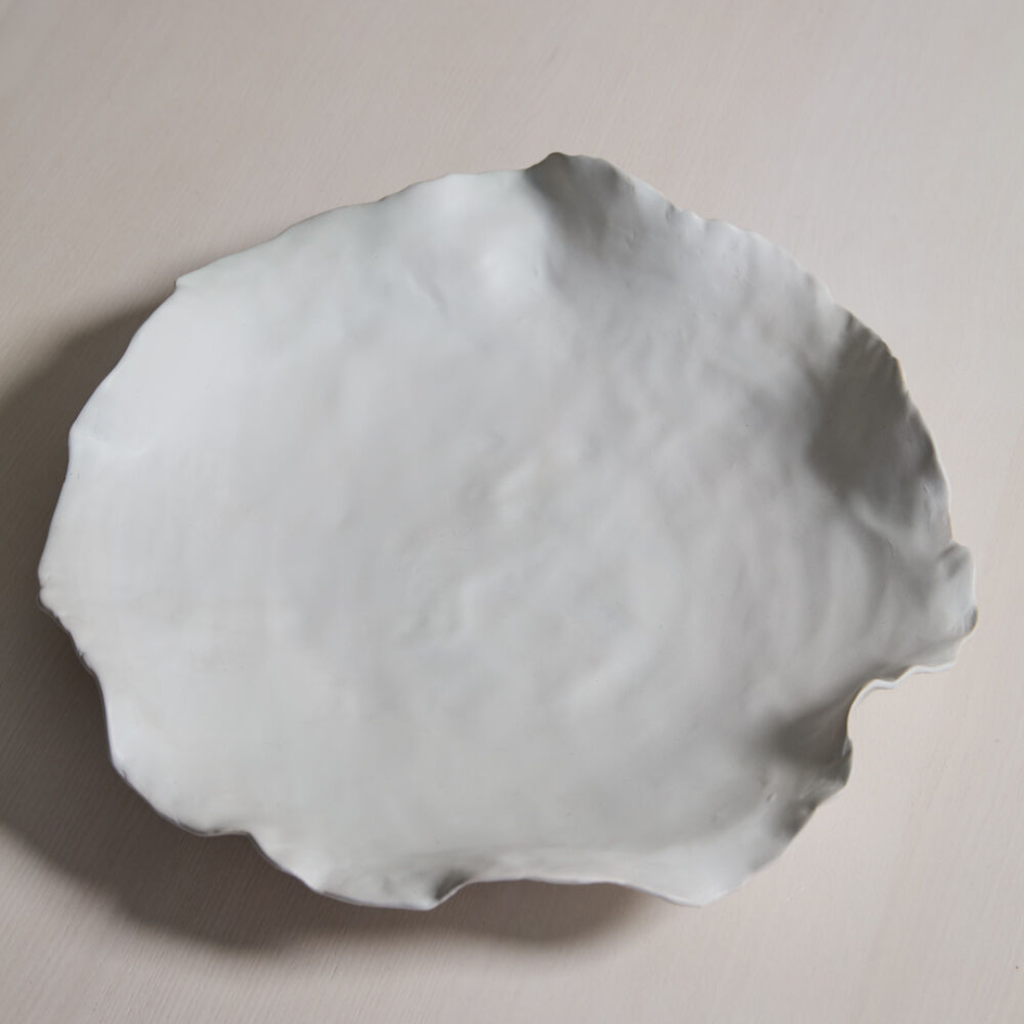 Plato Decorativo Linen Leaf