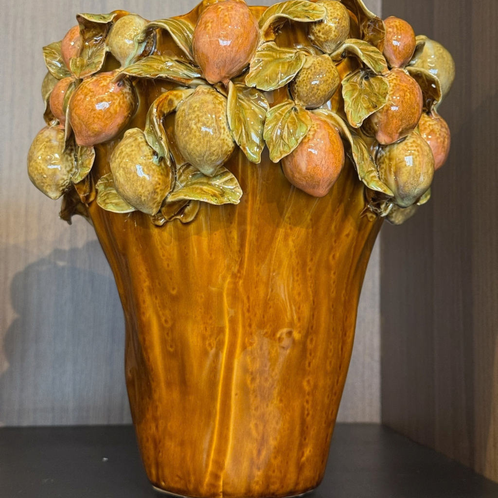 Florero Cosecha Dorado Alto