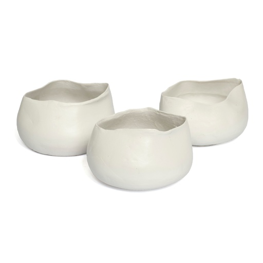 [US0041] Plato decorativo de cerámica blanca