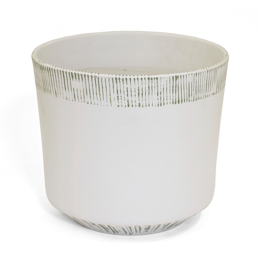 [M0010] Maceta blanca extra grande intervenida