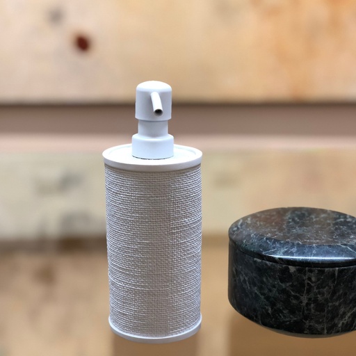 [AB0007] Jabonera blanca con textura