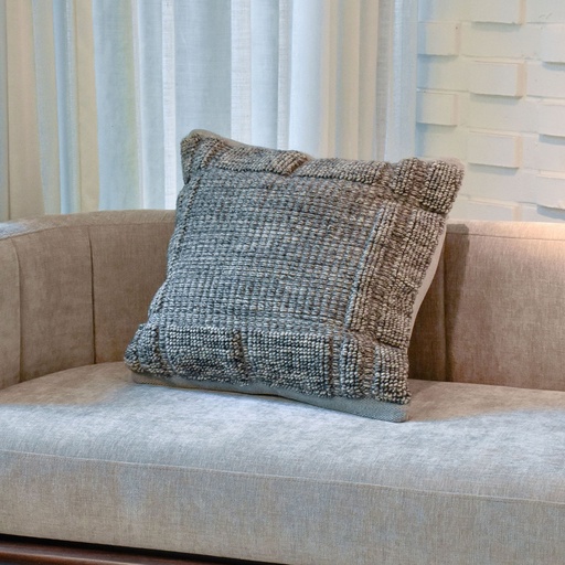 [C0043] Cojín Lana Gris Cuadrado