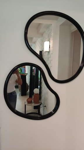 Set de 2 Espejos Orgánicos Negros
