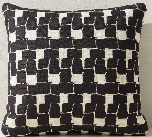 Cojín Blanco y Negro Brique