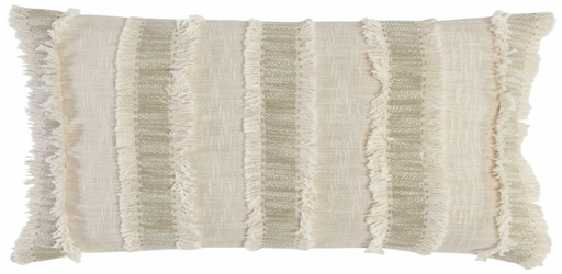 Riñonera Flecos Beige