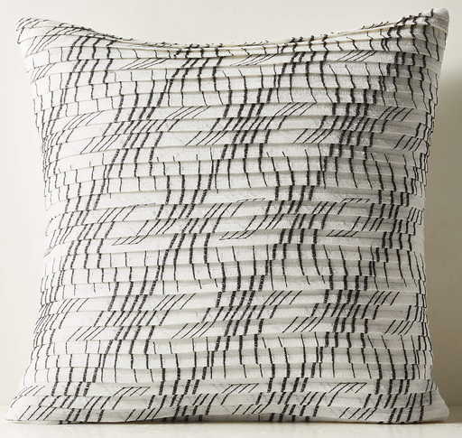 Cojín Blanco Cálido y Negro