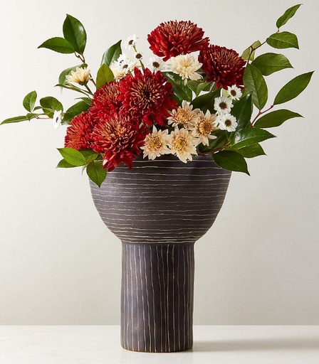 Jarrón de Cerámica Gris