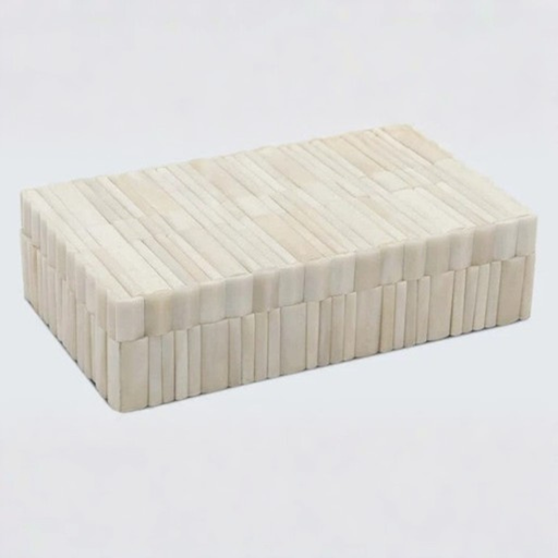 Caja Decorativa con Patron de Marfil Hecha a Mano