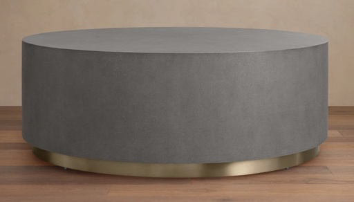Malone Round Plinth Coffee Table in Manta