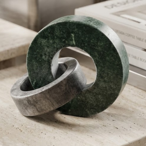 Escultura Anillos Cosmos Mármol