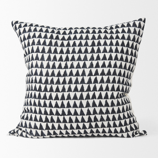 Cojín Decorativo Geometría Crema y Negro