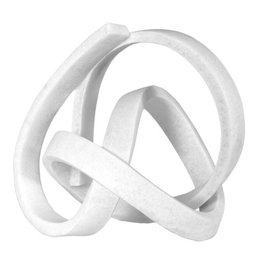Escultura Nudo Infinito Blanco