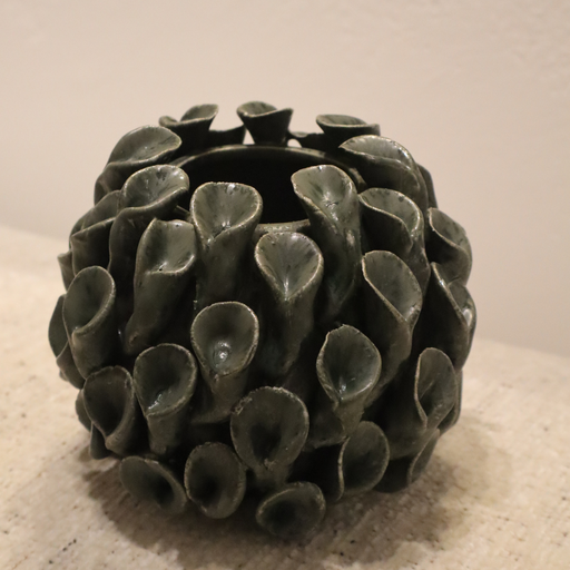 Florero Textura Piña Oliva